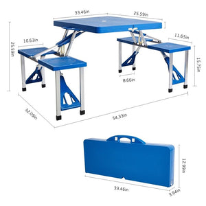 Շարժական ծալովի սեղան ՝ պիկնիկի աթոռներով Aluminium Picnic Table BB
