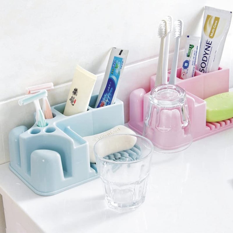 Дозатор мыла с прорезями для зубной щетки, пасты и чашки 4-1 в STHO441 UCO